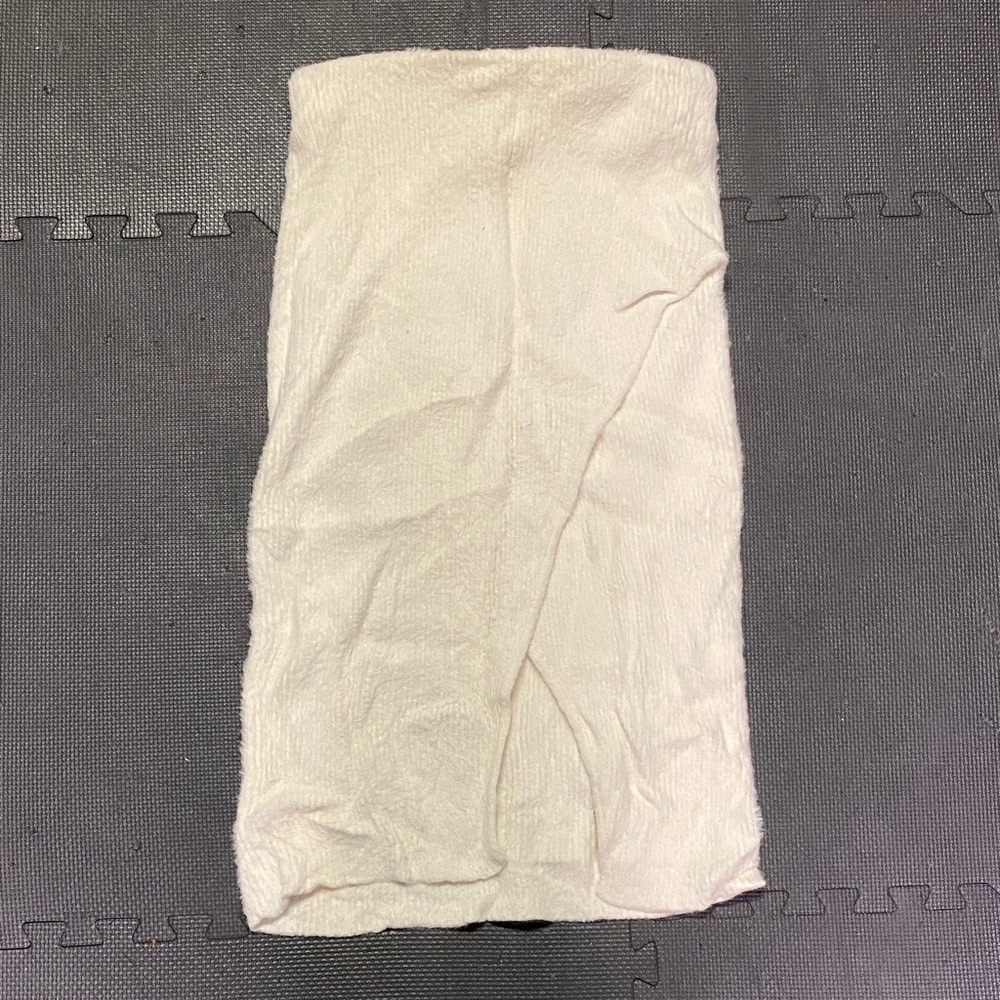 Express Cream Fuzzy Skirt